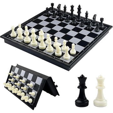 Storio Magnetic Chessboard Game Set With Folding Travel Friendly Portable Storage Case Chess Board Set With 2 Players Toys For K