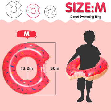 DMAR Donut Pool Floats Donut Tube Pool Doughnut Pool Float Donut Inflatables Doughnut Floatie Donut Swimming Ring for Beach Pool