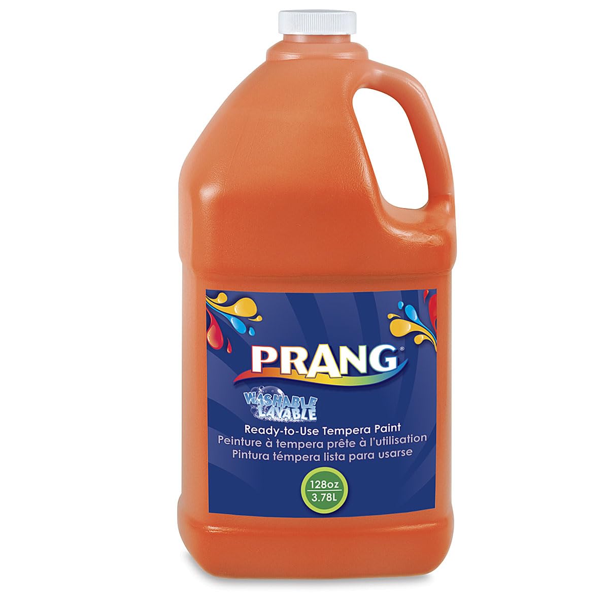 Prang Ready-To-Use Washable Tempera Paint, 1 Gallon Bottle, Orange (10602)
