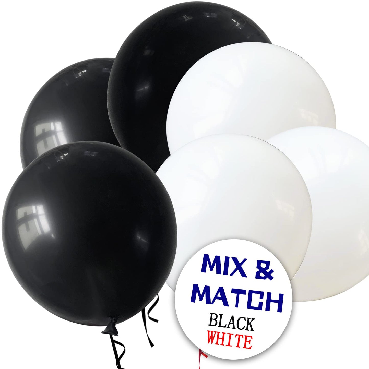 110Pcs White Balloon 12 Inch, White Latex Balloons For Birthday Party Baby Shower Wedding(With 2 Ribbons).