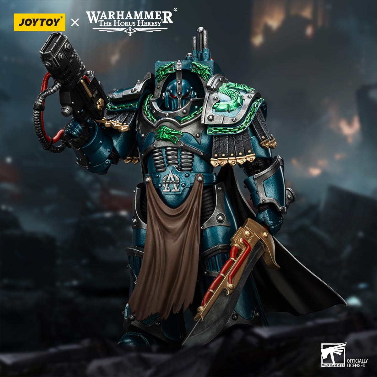 malt-inspiredISE JOYTOY 1/18 Action Figures - Warhammer The Horus Heresy Alpha Legion Legion Praetor in Cataphractii Terminator Armour - 5 Highly Posable Collectible Model Ages 15+