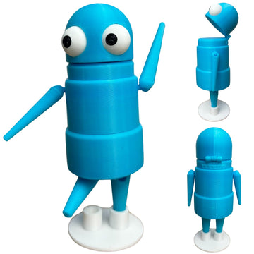 Superbe Repo 3D Printed Character Figure, R.E.P.O Horror Game Posable Articulated Collectible Model For Fans Gift (Blue)
