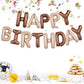 Toniful Light Brown Chocolate Happy Birthday Balloons Banner 16 Inch Mylar Foil Letters Birthday Sign Reusable For Girls Boys Ki