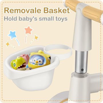 Umatoll Colorful Lighting Baby Balance Bike Toys For 1 Year Old Boys Gifts, Adjustable Seat Baby Walker, One Year Old Boy Birthday Gifts, 12-24 Months Toddler First Ride On Toys With Removable Basket