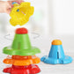 Intellibaby Rainbow Spin N Stack Cones For Newborns/Infants, Fun & Colorful Toddler Activity Toys, Early Learning & Development