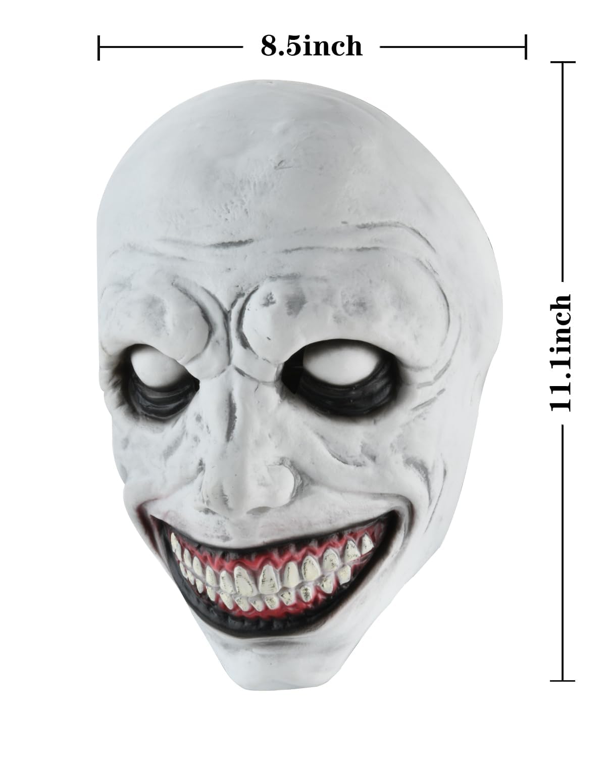 ABONDEVER Scary Halloween Mask Smiling Demon Mask Creppy Halloween Masks with White Eye Evil Devil Horror Latex Mask