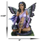 Ebros Beautiful Tribal Ebony Moth Fairy With Baby Dragon Statue Enchanted Dark Fairy Garden Decorative Figurine