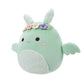 Squishmallows Original 7.5-Inch Tove The Mint Green Mothman Plush with Flower Crown