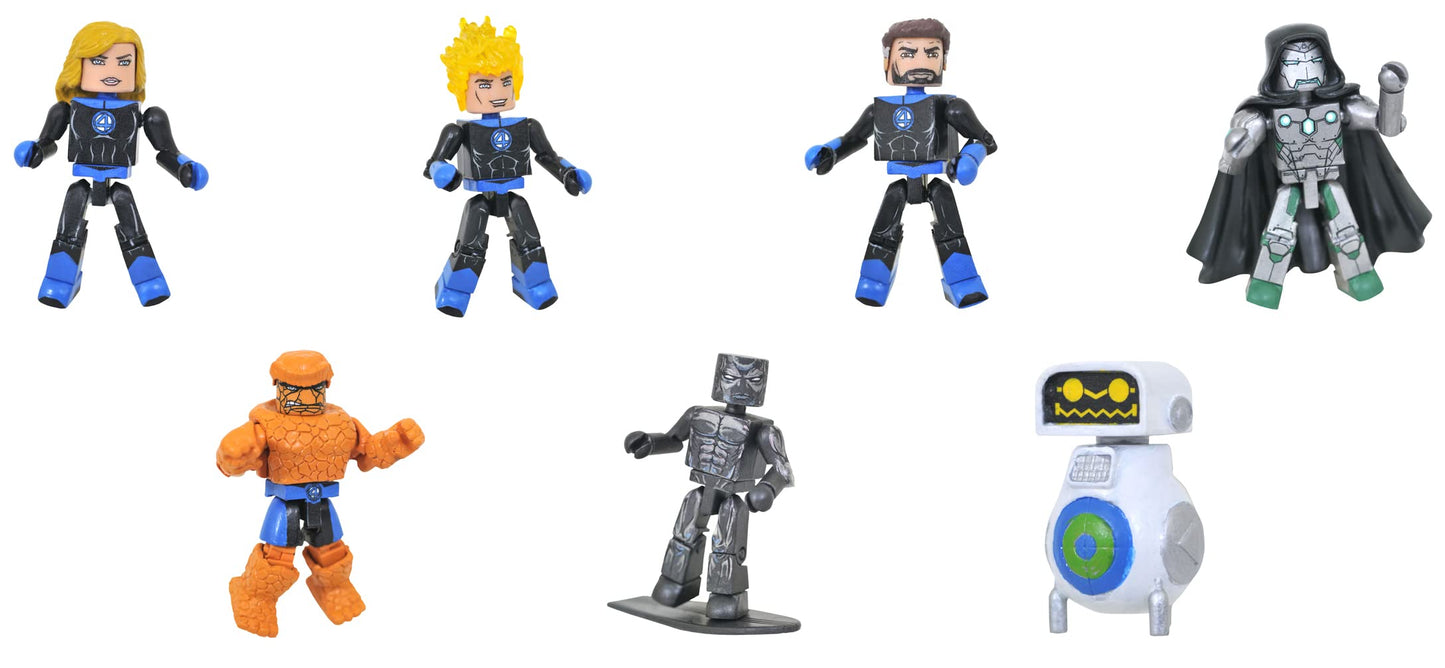 Diamond Select Toys Marvel Minimates: Fantastic Four Deluxe Box Set, Multicolor