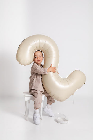 60 Balloon Number, Cream White Number 60Th Birthday Balloons 40 Inch, 60 Years Old Cream White Birthday Decorations For Men Wome