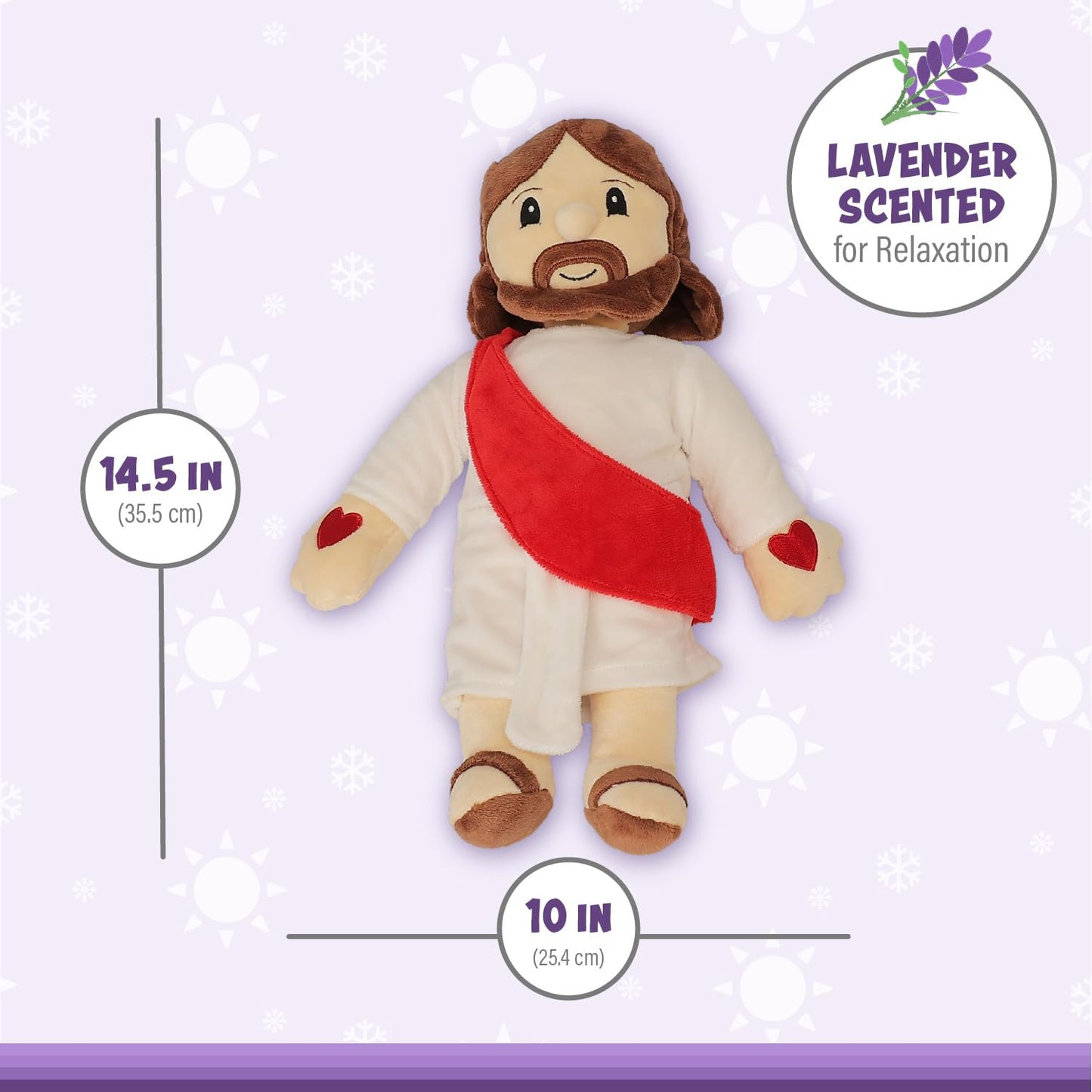 1I4 Group Warm Pals - Jesus - Cozy Lavender Scented Plush Toys - Stuffed Jesus Plush - Coolable Comfort Plushie - Christian Toys
