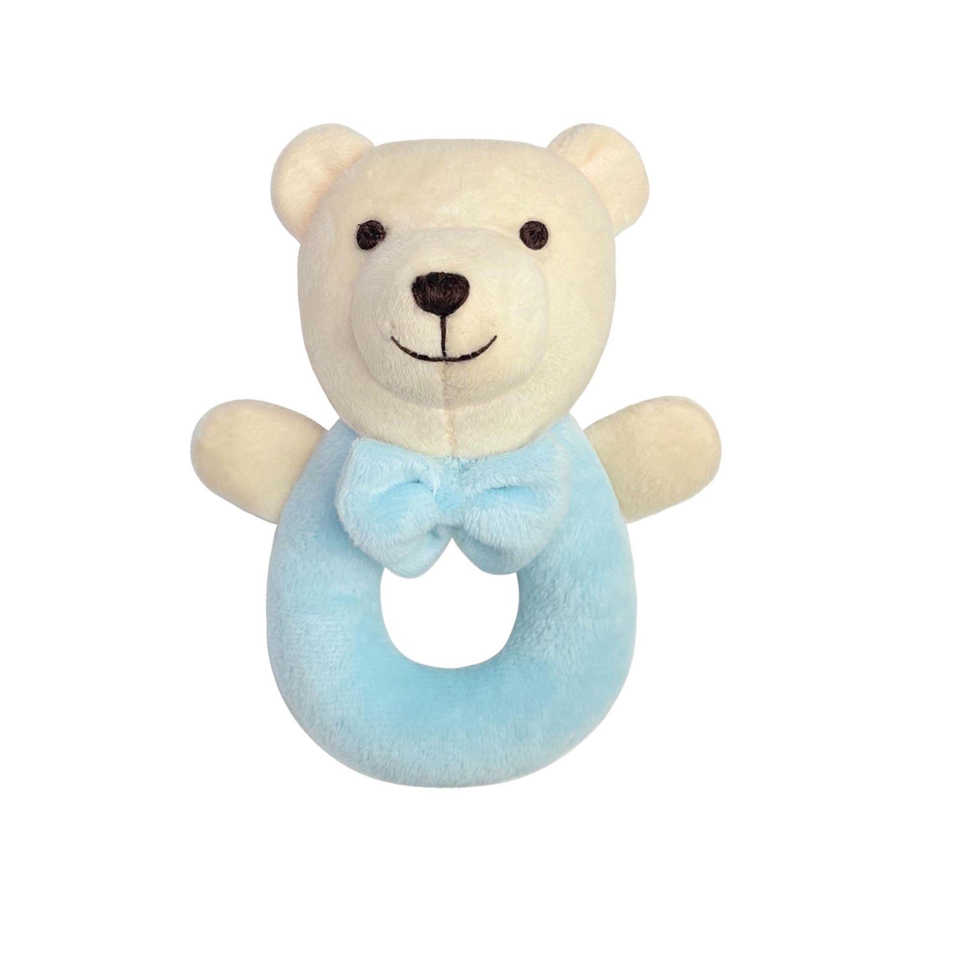 abracadabra Ring Rattle Toy for Newborns & Babies  Develops Sight, Sound & Motor Skills (024 Months, Bear Blue, 14 x 11 x 7 cm