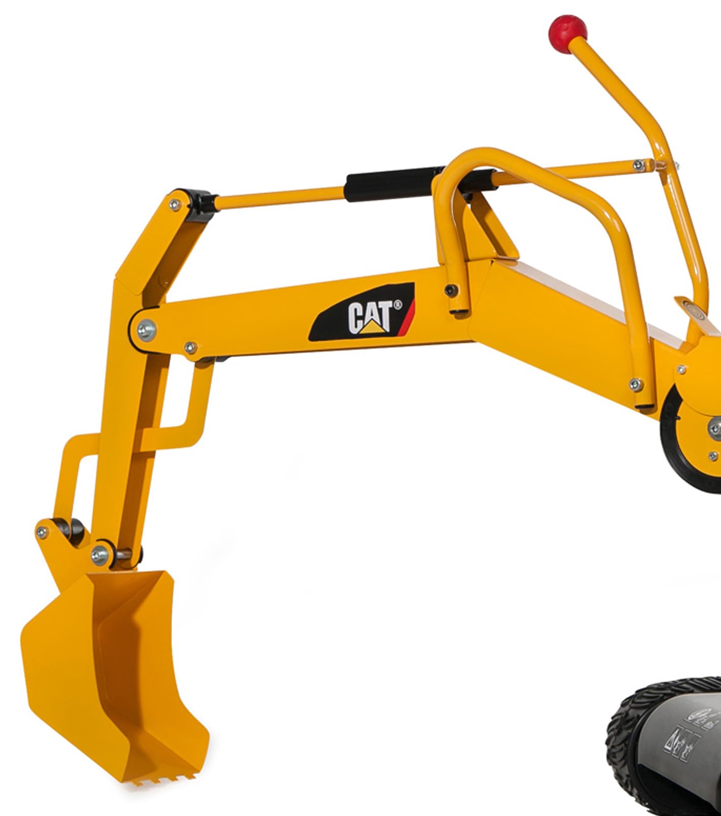 Rolly Toys Cat Construction Ride-On: Metal 360-Degree Excavator Digger With Traction Treads, Youth Ages 3+ Yellow, 38'(H) X 18'(W) X 34'(D)