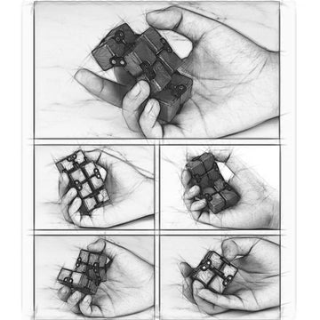Liangcuber Qy Infinity Cube Fidget Toy Best For Stress And Anxiety Relief Hand Killing Time Transform Cubes Qy Speed Cube (Sapph