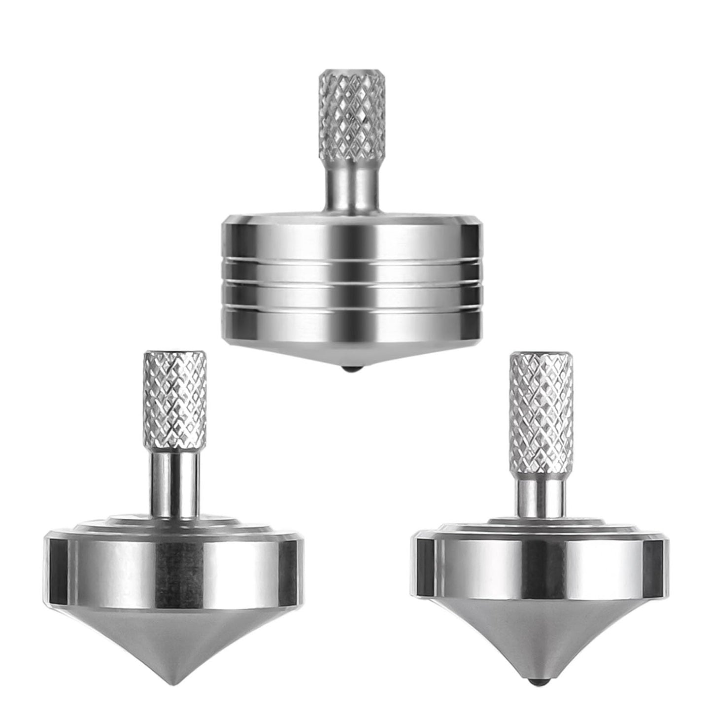 CHEETOP Stainless Steel Spinning Top  Precision Mini Desktop Gyroscope  Kill Time Reduce Stress ADHD Toys  Perfect Balance Gyro (3PCS Style 1+Style 3+Style 4)