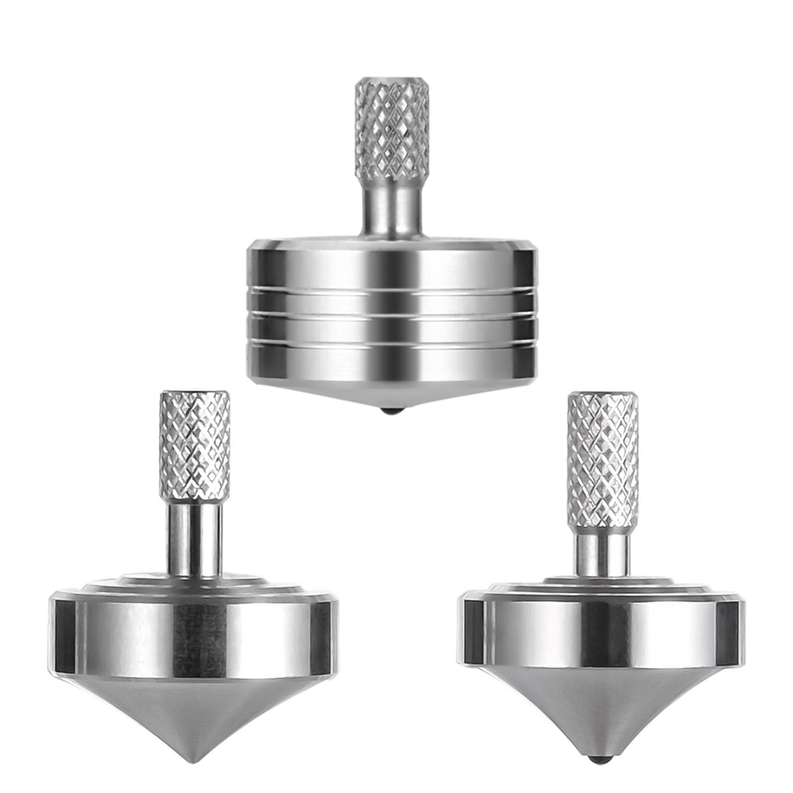 CHEETOP Stainless Steel Spinning Top  Precision Mini Desktop Gyroscope  Kill Time Reduce Stress ADHD Toys  Perfect Balance Gyro (3PCS Style 1+Style 3+Style 4)