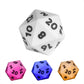KSNDie Large D20 LED Dice, 86mm White DND Dice, 20 Sided Dice Color Changing Light Polyhedral Dice D&D for MTG Dungeons and Drag