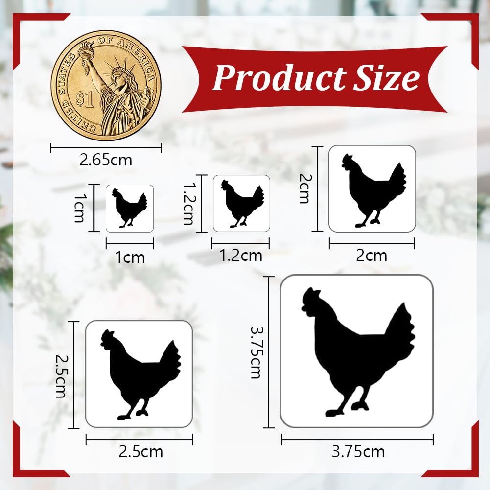 Olycraft 1200Pcs 4 Styles Gold Meal Stickers 1 Inch Food Choice Sticker Cow/Chicken/Fish/Carrot Wedding Meal Indicator Stickers