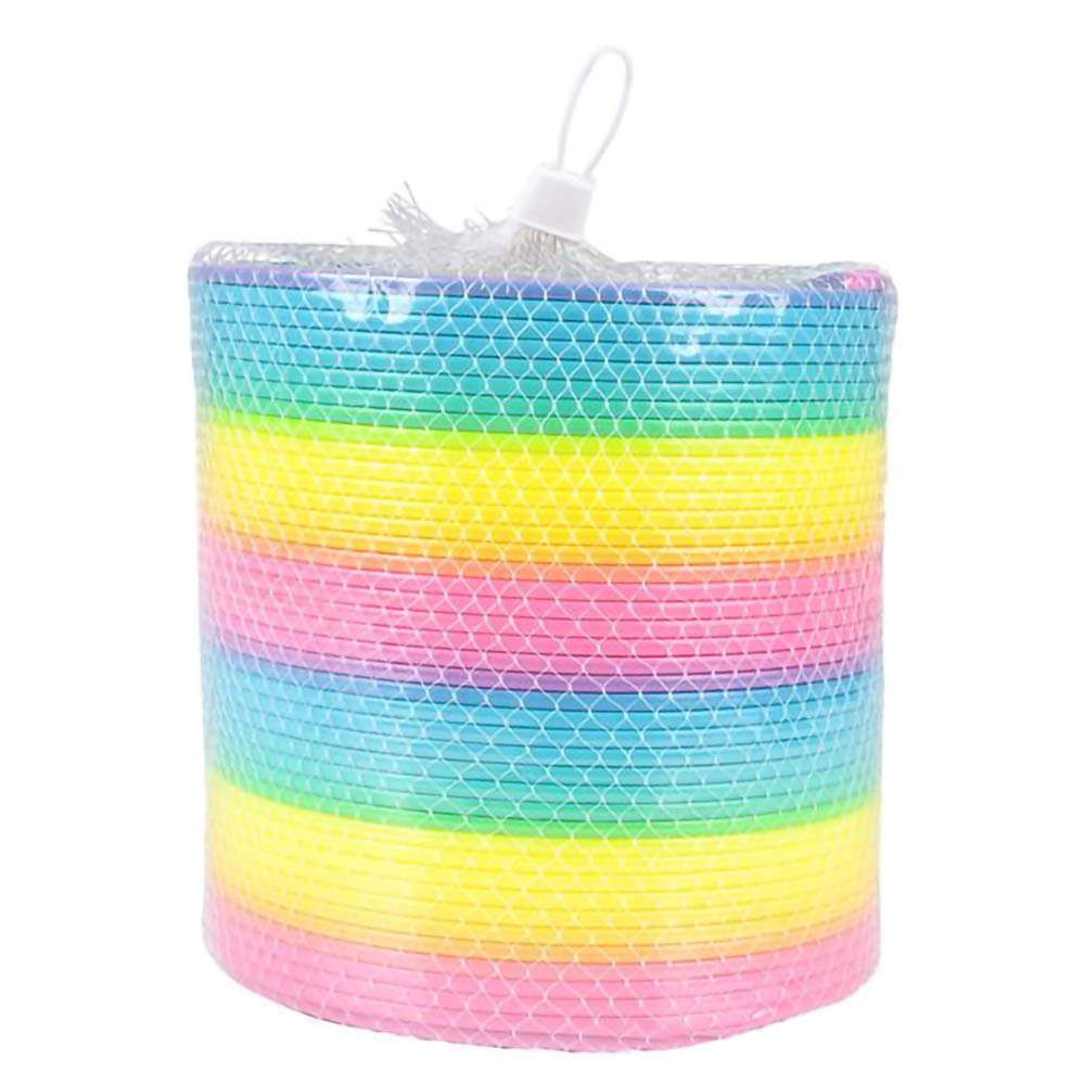 The Dreidel Company Jumbo Rainbow Plastic Coil Spring, Party Favor For Kids, Individually Wrapped, 7'' (175Mm) Spring (Single)