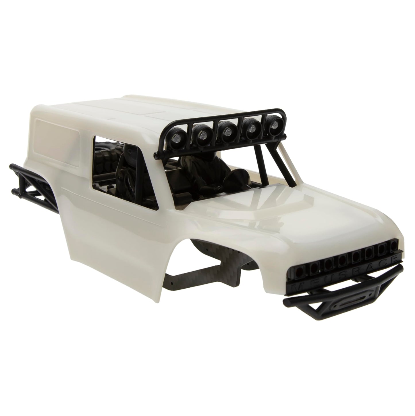MEUS RACING MB24 SCX24 Body 5.2in 132MM Body Shell ABS+Nylon Carbon Fiber Chassis for 1/24 Axial SCX24 Bronco JLU B-17 C10-(Prim