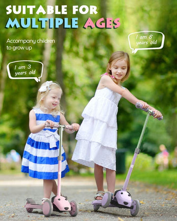 Mountalk 3 Wheel Scooters For Kids Age 3-5/5-8 Years Old, Kick Scooter For Boys And Girls With Light Up Wheels, Mini Scooter For Children (Blue)
