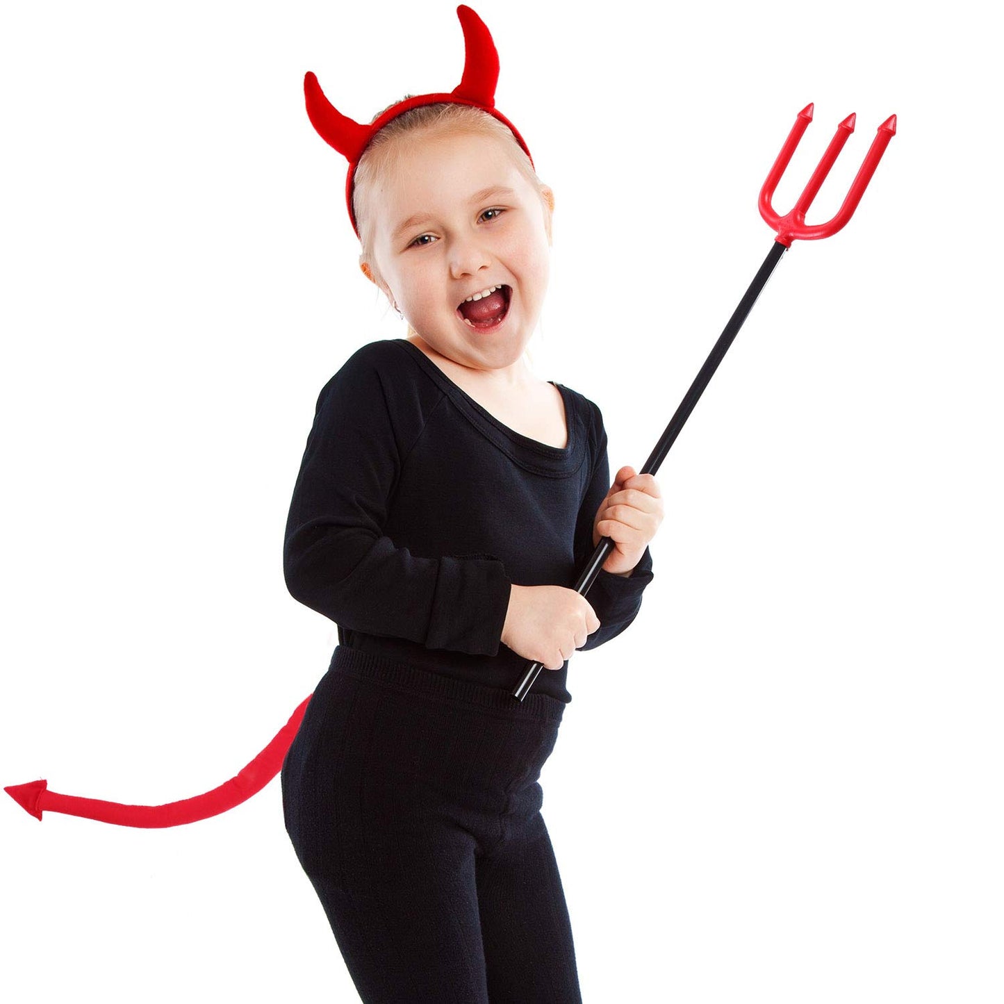 Sumind 2 Pieces Halloween Devil Costume Accessories Devil Tail Devil Fork Devil Cosplay Costume Accessories For Halloween Cosplay Party