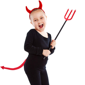 Sumind 2 Pieces Halloween Devil Costume Accessories Devil Tail Devil Fork Devil Cosplay Costume Accessories For Halloween Cosplay Party