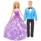 Sotogo 18 Pieces Doll Clothes And Accessories For 11.5 Inch Girl Boy Doll Happy Wedding Playset Include 6 Sets Handmade Doll Groom Suit, Wedding Dress And 6 Pairs Shoes