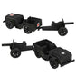 Timmee Combat Patrol Willys & Artillery - Black 4Pc Playset Usa Made