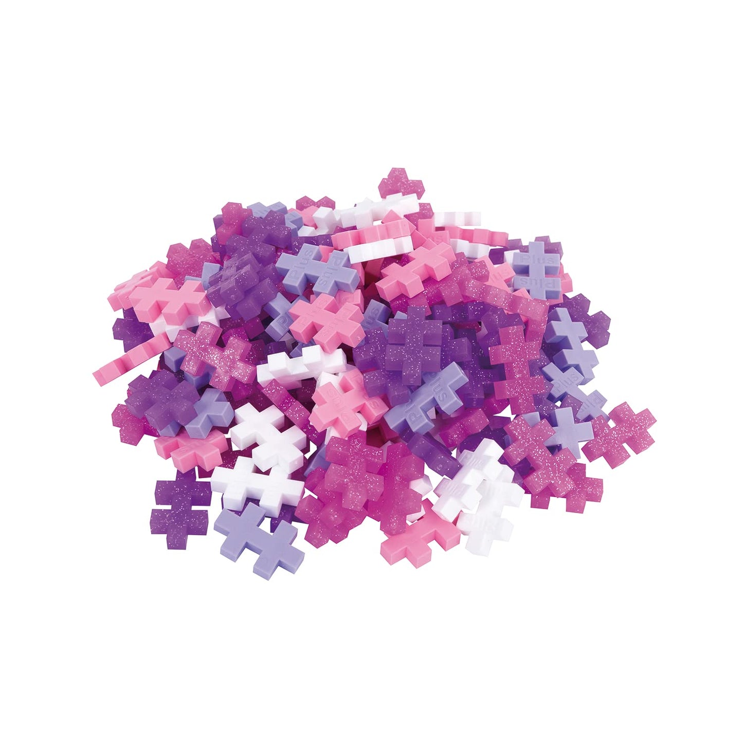 Plus-Plus Ingenious Construction Toy Tube Glitter Building Blocks Set 240 Pieces Purple Pink