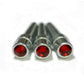 We Games Chrome Cribbage Pegs With Austrian Crystals - Set Of 3 - Siam Red