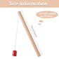 Sumind Wooden Magnetic Fishing Poles Set - 4 Small Red Rods for Kids - Ideal for Preschool Fishing Game