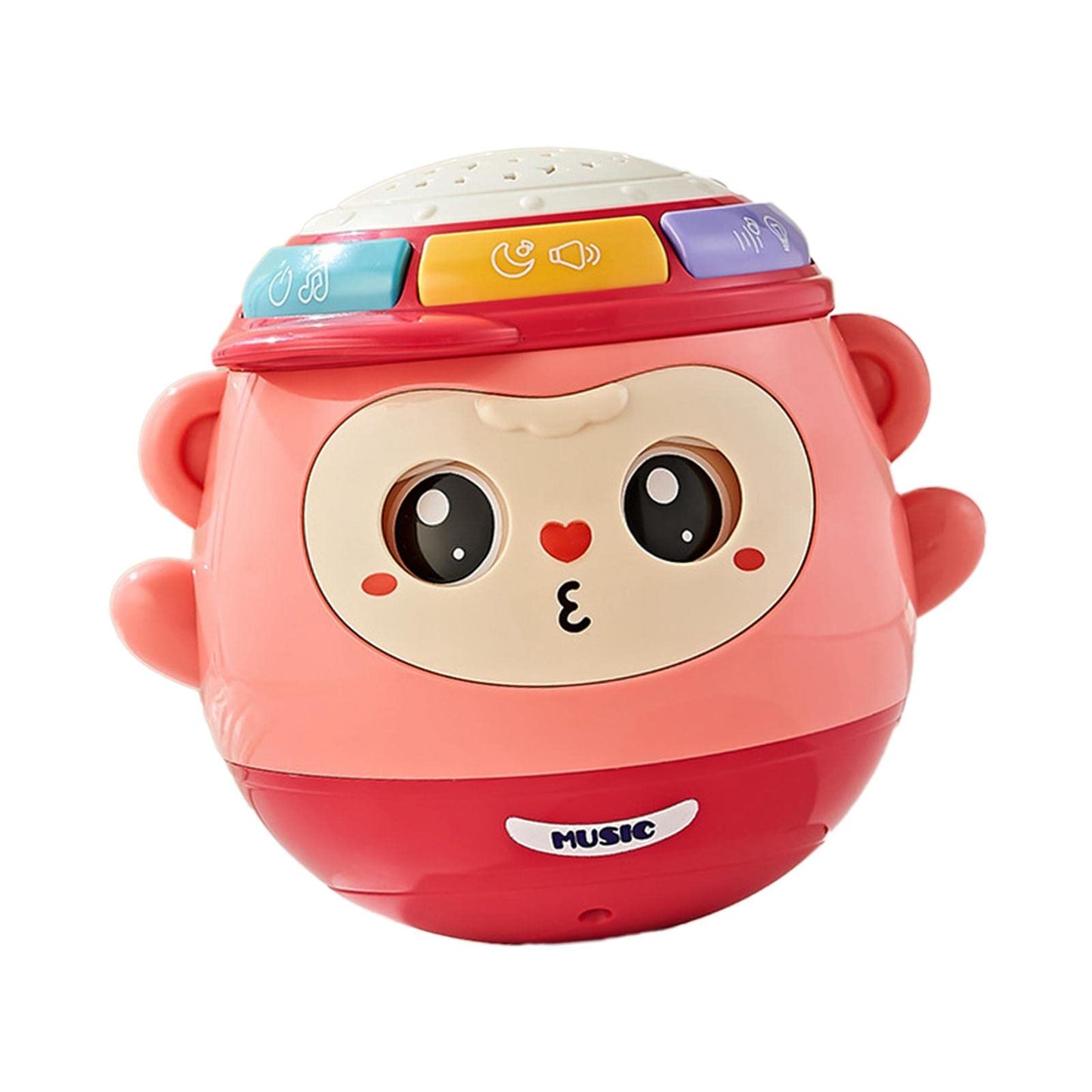 Loom Tree Toddler Tumbler Hand Drum With Light Music Favor Gift Interactive For Kids Pink | Toys For Baby | Developmental Baby T