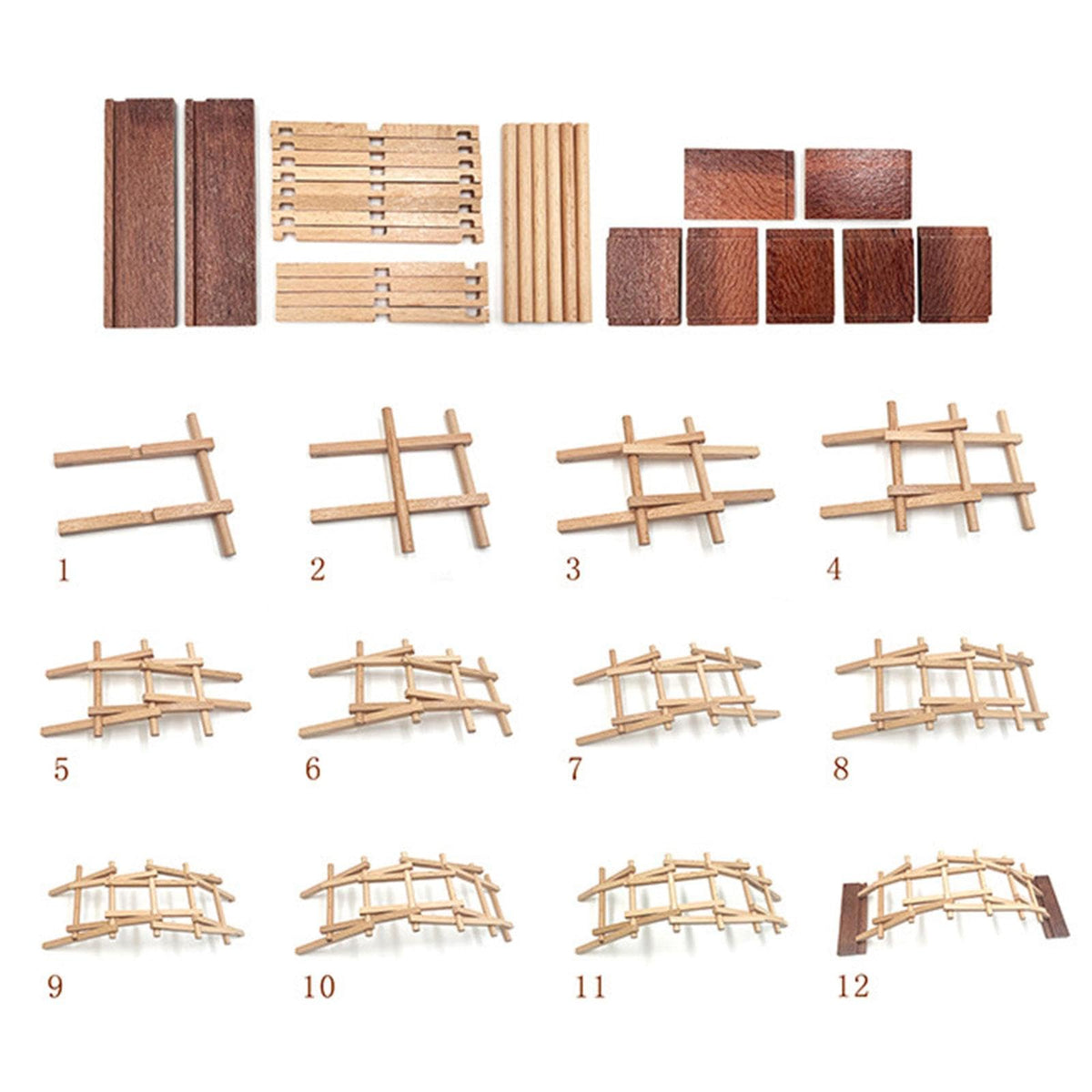 Enakshi Wooden Arch Bridge Toy Wood Construction for Boys Girls Kids Adults Children|Toys & Hobbies | Preschool Toys & Pretend P