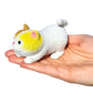 Squishy Stretchy Cat (3.5' To 6.5') Rubber Fidget Sensory Toy Filled With Sand. Great Stress Relief Cat Toy For Kids, Adults And Pets. (White Cat)