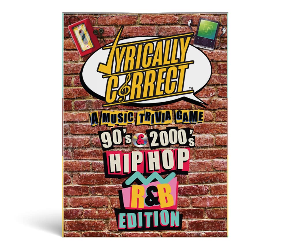 Lyrically Correct Hip Hop & R&B Trivia Card Game, Fun Party Game for Adults, Multicolor, Model LC20201A