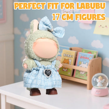 AICase for Labubu Clothes/for Labubu Outfits Clothes Set for 17cm Lububu Doll 2 Piece Set enhanced elegant Chic Dress Clothing for LA BUBU  Girls Stylish Adorable Dolls Clothes Accessories (No Doll)_2