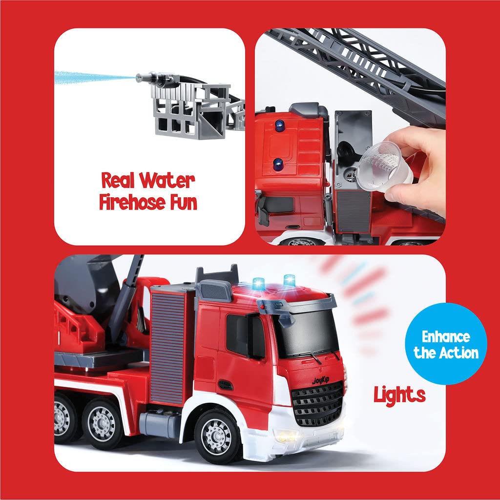 Remote Control Tractor and Trailer Set RC Kids Tractor Toy Front Loader Farm Truck Toddler Farm Toys with Lights and Sound, Meta