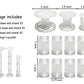 Lixusia Combat Risers for Flying Miniatures - 8 Adjustable Tiers, Crystal White, DND TRPG Terrain Flight Stands