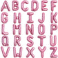 Toniful 52 Pieces 16 Inch Light Pink Letter A-Z Balloons,Custom Phrase Mylar Foil Alphabet Letter Diy Personalized Phrase Banner