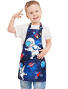 Wernnsai Kids Aprons For Boys - Space Toddler Art Aprons Waterproof Kids Toddler Paint Art Smock Waterproof Cooking Baking Painting Gardening Artist Chef Apron For Kids Age 2-5 Years