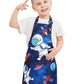 Wernnsai Kids Aprons For Boys - Space Toddler Art Aprons Waterproof Kids Toddler Paint Art Smock Waterproof Cooking Baking Painting Gardening Artist Chef Apron For Kids Age 6-10 Years