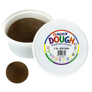 Hygloss Play Modeling Dough - 3Lb. - Easter Basket Stuffer - Unscented Dough - Safe & Non-Toxic For Kids Arts & Crafts - Party Favors - Classroom Supplies, Brown