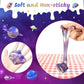Holydeck 24 Pack Galaxy Slime Gifts for Kids - Multicolor PVA Stress Relief Toys with Greeting Cards for Valentine's Day Party Favors