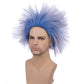 Pattnium Crazy Blue Wig For Kids Child Short Blue Spkiy Wig Blue Ombre Wigs Funny Cosplay Halloween Costume Party Wigs