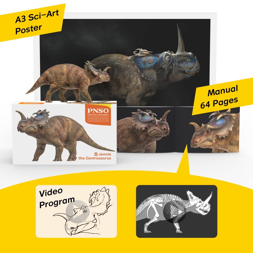Pnso Prehistoric Dinosaur Models (60Jennie The Centrosaurus)