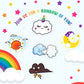 Susihi Weather Stickers Cloud Stickers For Water Bottles Weather Stickers Pack For Laptop (50Pcs)