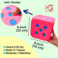 Macro Giant 6 Inch Soft Foam Jumbo Big Playing Dice, Set of 4,Neon Color, Math Teaching, Teaching Aids, Board Games, Kid Toy