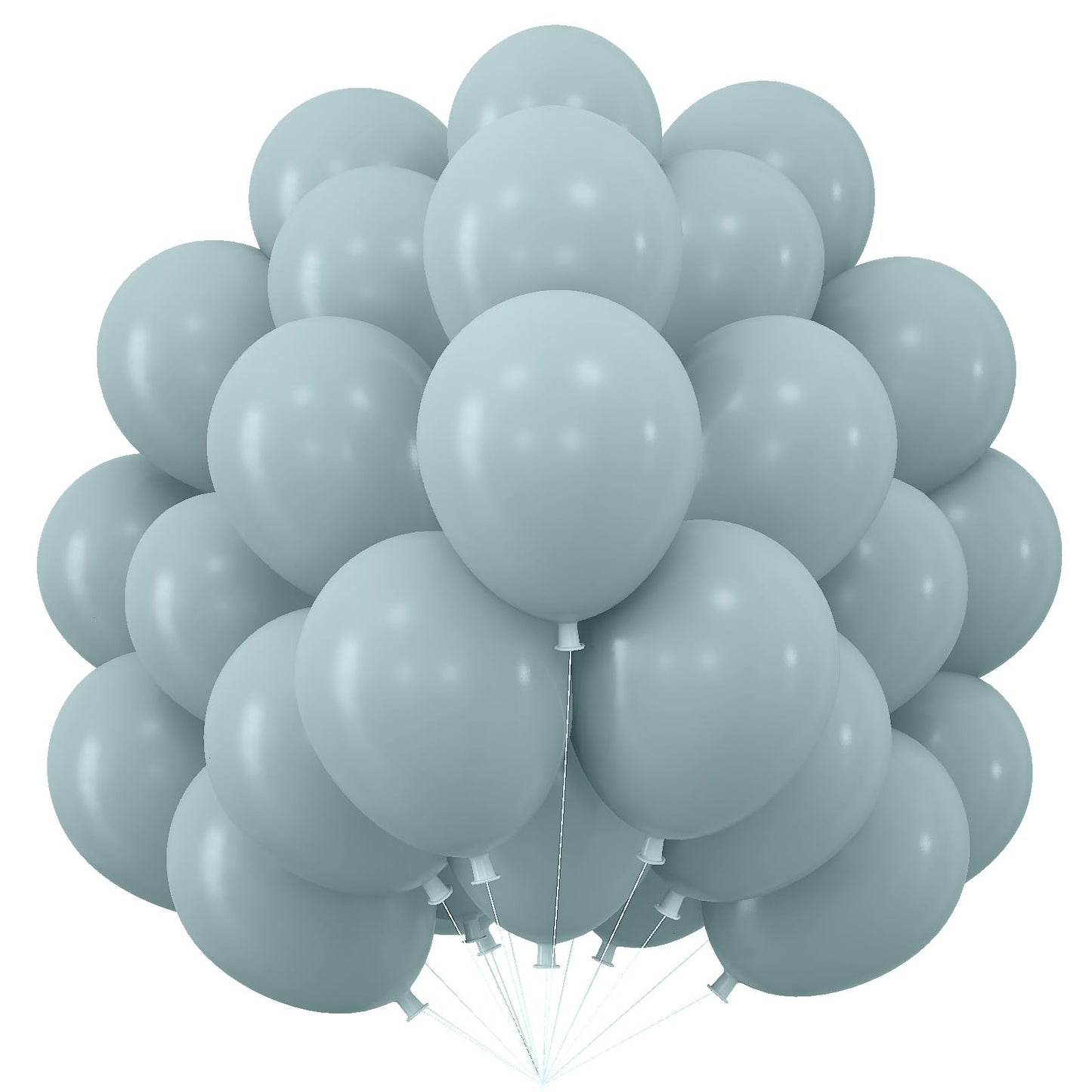 Sage Green Balloons Double Stuffed, 50Pcs Avocado Pastel Green Party Balloons, Eucalyptus Olive Green Latex Helium Balloons Retr