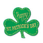 Glittered Foil Shamrock Cutout Party Accessory (1 count)